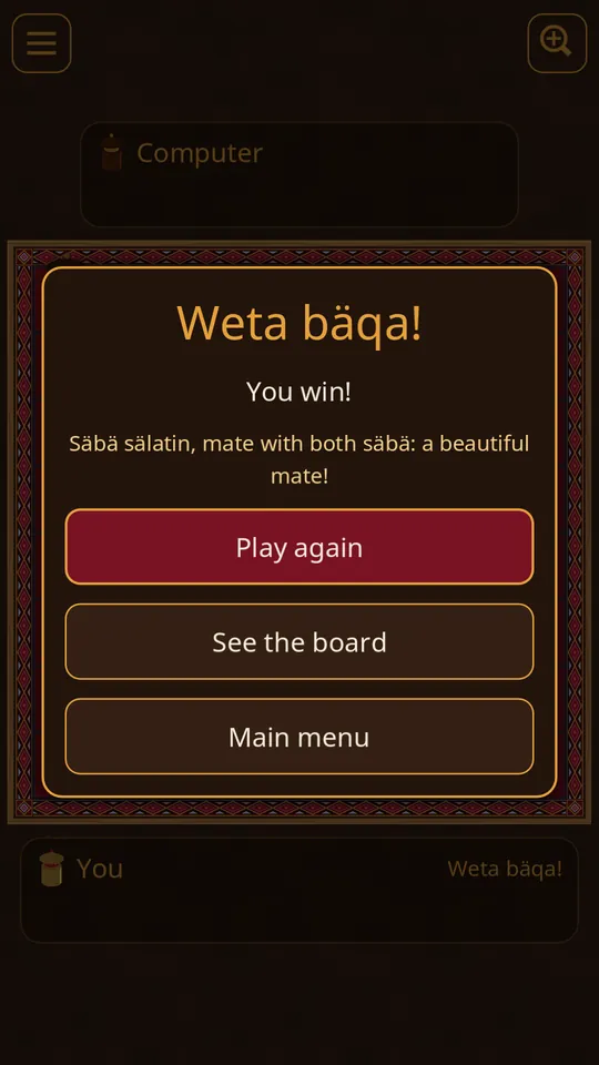 Weta bäqa: a win with both säbä